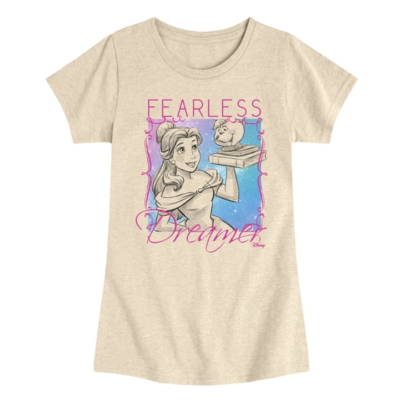 Disney - Belle Fearless Dreamer - Youth Girls Fitted Short Sleeve T-Shirt