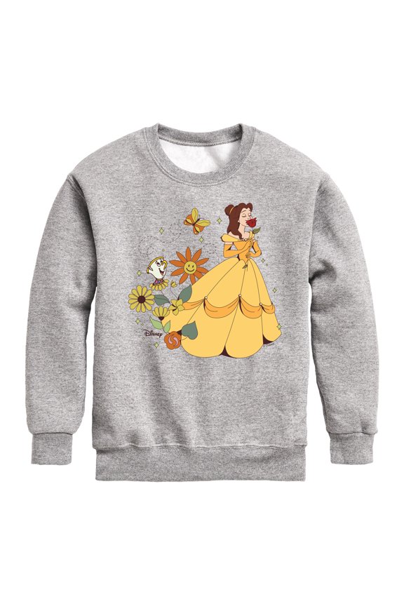 - Belle Flower Power - Youth Boys Crew Fleece Sweatshirt