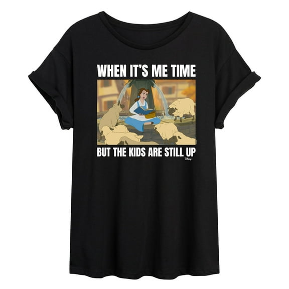 Disney - Belle Me Time Meme  - Juniors Ideal Flowy Muscle T-Shirt