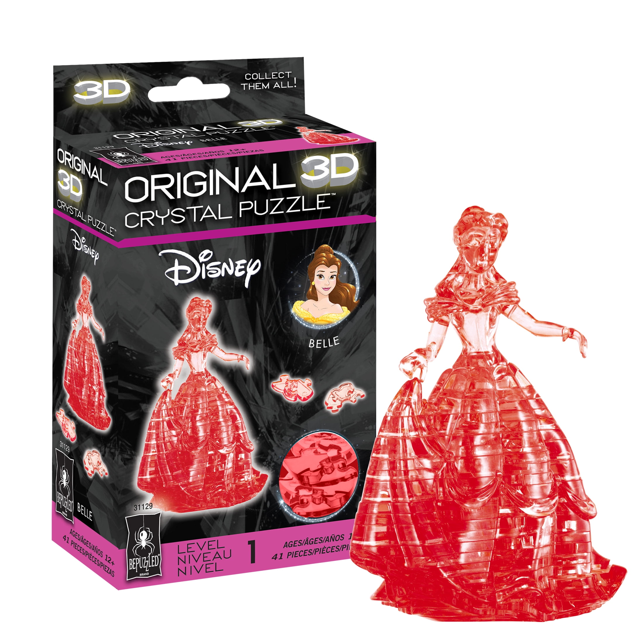 Original 3D Crystal Puzzles Disney Belle 3D Crystal Puzzle, Ages