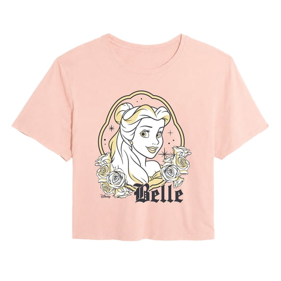 Disney - Belle Picture Frame Women's Cropped Graphic T-Shirt
