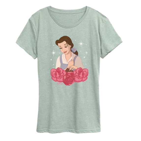 Disney - Belle Roses - Women's Short Sleeve Graphic T-Shirt