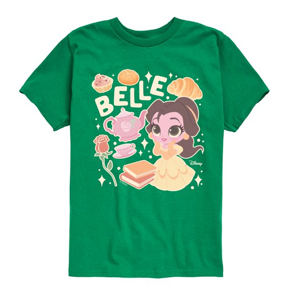 Disney - Belle Stickers - Youth Boys Short Sleeve Graphic T-Shirt