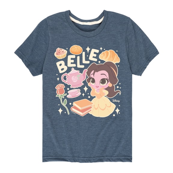 Disney - Belle Stickers - Youth Boys Short Sleeve Graphic T-Shirt