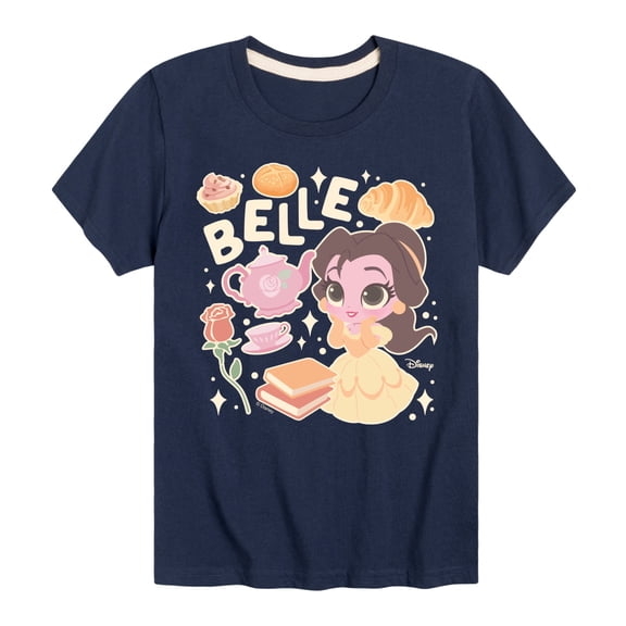 Disney - Belle Stickers - Youth Boys Short Sleeve Graphic T-Shirt