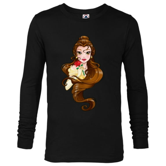 Disney Belle T-Shirt - Long Sleeve T-Shirt for Men - Customized-Black