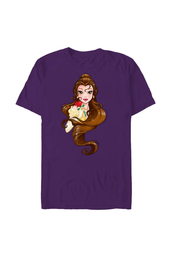 Belle T-Shirt- Short Sleeve Blended T-Shirt for Adults - Customized-Purple