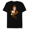 thumbnail image 1 of Disney Belle T-Shirt- Short Sleeve Blended T-Shirt for Adults - Customized-Black, 1 of 5