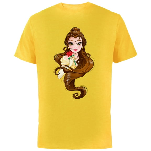 Disney Belle T-Shirt - Short Sleeve Cotton T-Shirt for Adults - Customized-Sunflower