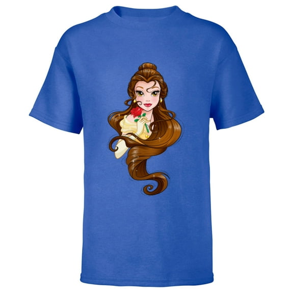 Disney Belle T-Shirt - Short Sleeve T-Shirt for Kids - Customized-Royal