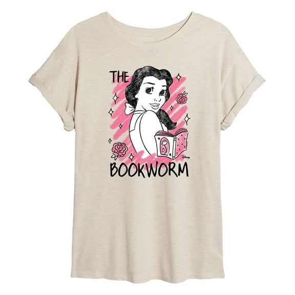 Disney - Belle The Bookworm - Juniors Ideal Flowy Muscle T-Shirt