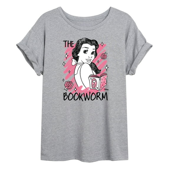 Disney - Belle The Bookworm - Juniors Ideal Flowy Muscle T-Shirt