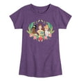 thumbnail image 1 of Disney Princess - Belle Tiana Cinderella with Florals - Girls Fitted Short Sleeve T-Shirt, 1 of 5