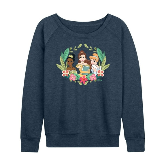 Disney - Belle Tiana Cinderella  - Women's Lightweight French Terry Long Sleeve Shirt