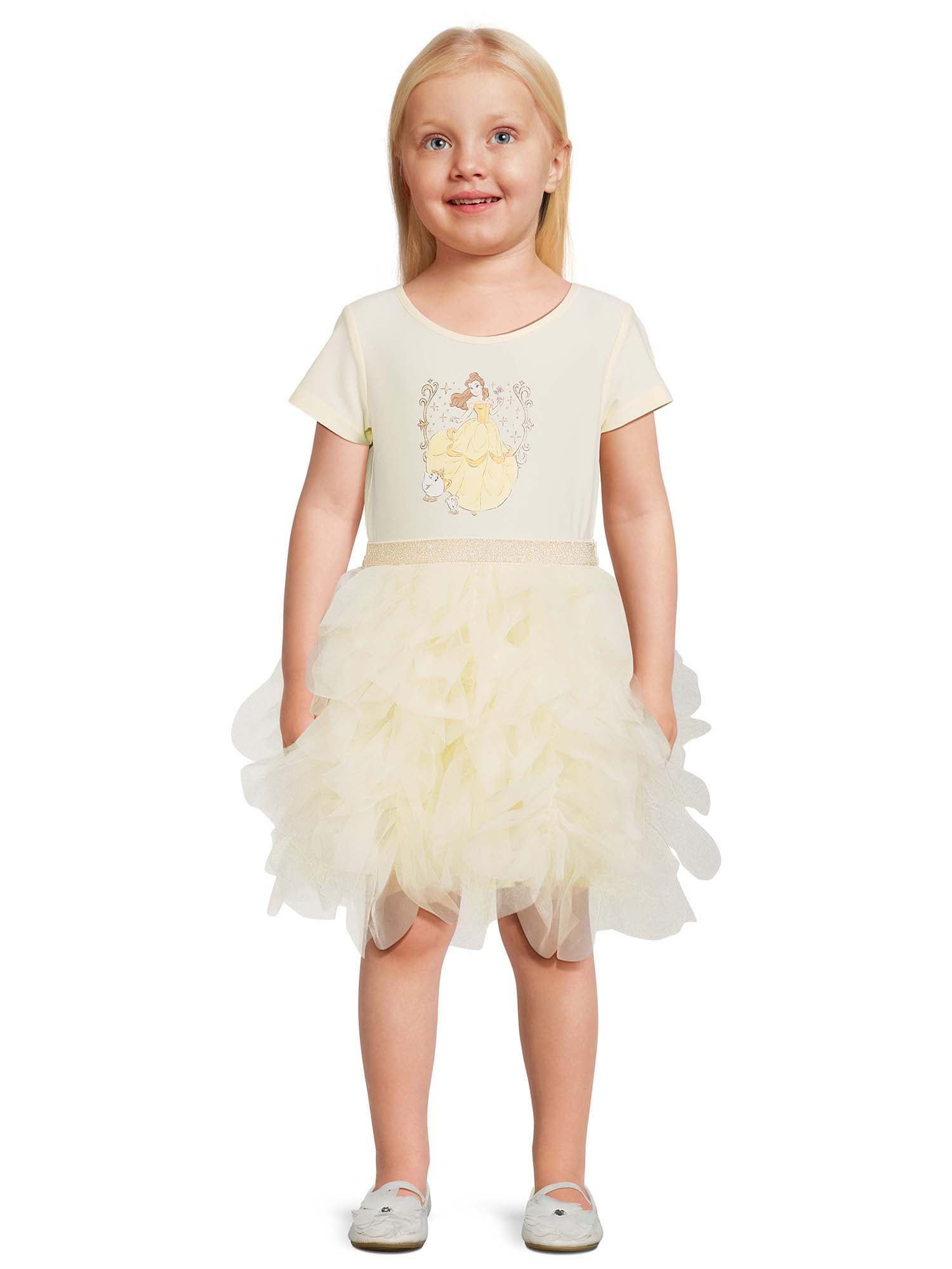 Disney Belle Toddler Girl Short Sleeve Tutu Dress Sizes 12M 5T Walmart