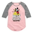 thumbnail image 1 of Disney - Best Doggone Valentine - Toddler & Youth Girls Raglan Graphic T-Shirt, 1 of 4