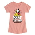 thumbnail image 1 of Disney - Best Doggone Valentine - Toddler & Youth Girls Short Sleeve Graphic T-Shirt, 1 of 5