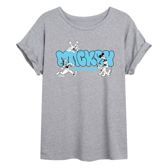 Disney - Best Friends - Juniors Oversized Graphic T-Shirt