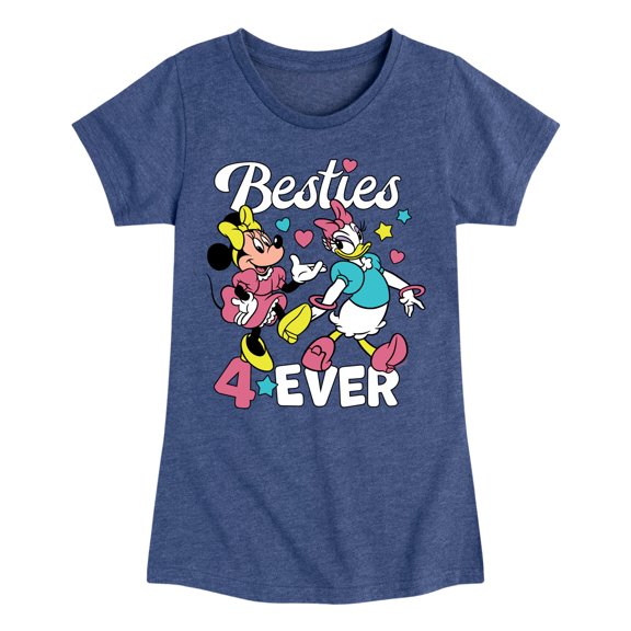 Disney - Besties Four Ever - Toddler & Youth Girls Short Sleeve Graphic T-Shirt