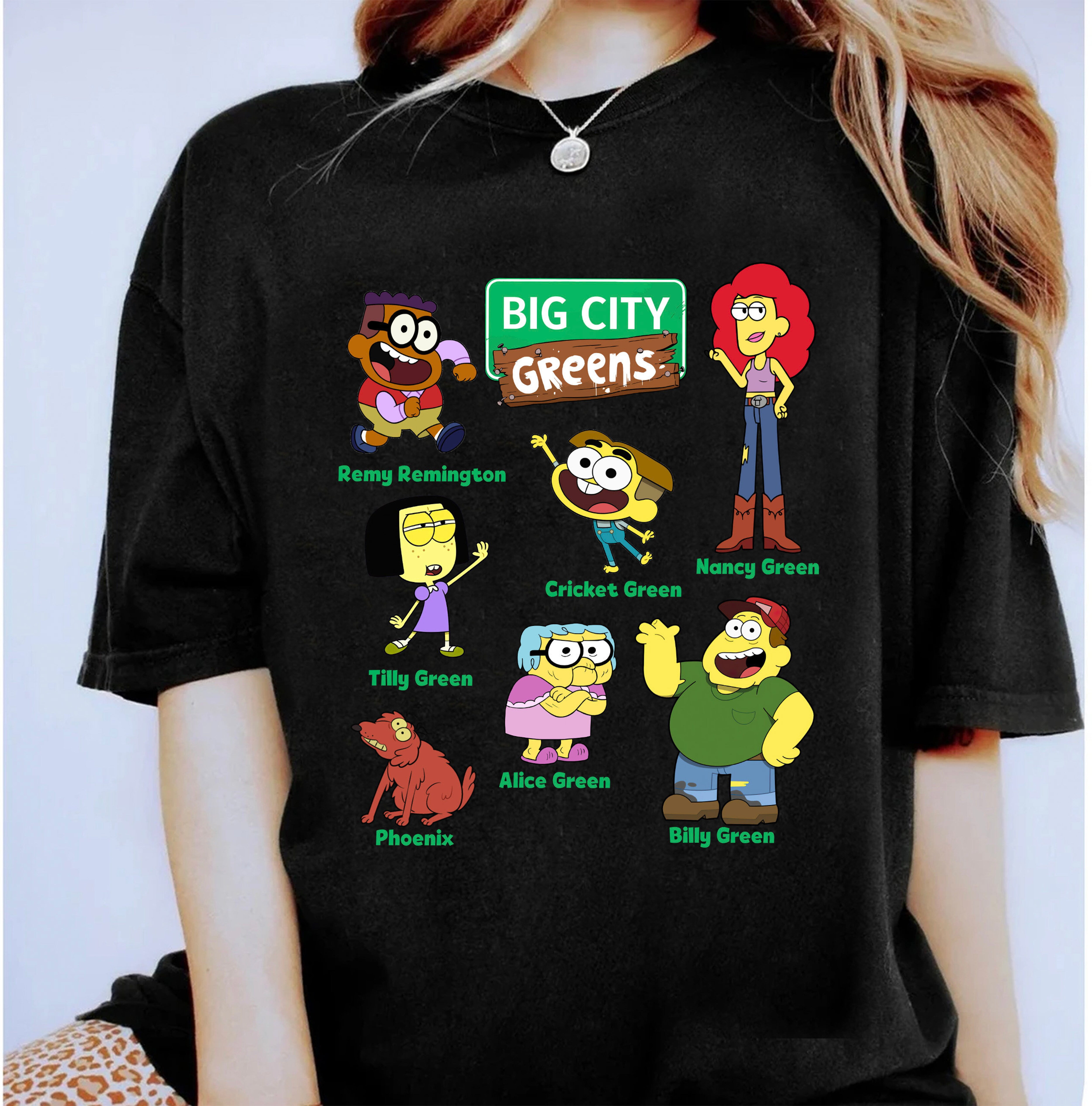 Disney Big City Greens Characters Family Group Graphic Shirt