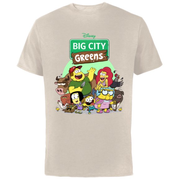 Disney Big City Greens Family Group - Short Sleeve Cotton T-Shirt for Adults -Customized-Natural