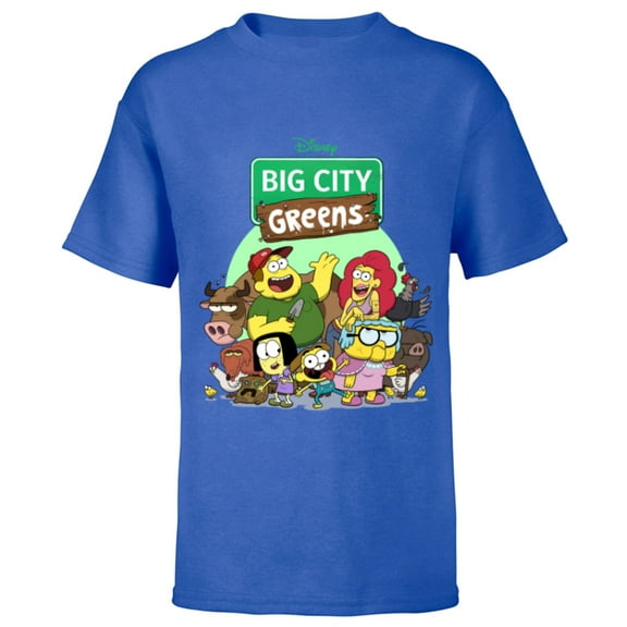 Disney Big City Greens Family Group - Short Sleeve T-Shirt for Kids -Customized-Royal