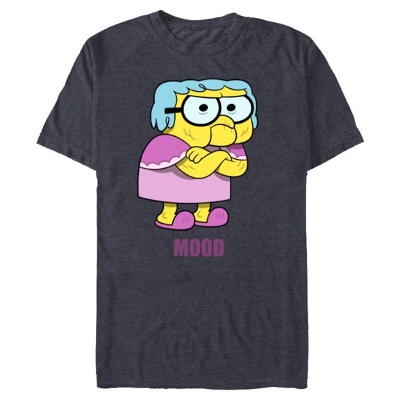 Disney Big City Greens Gramma Alice Mood - Short Sleeve Blended T-Shirt for Adults -Customized-Navy Heather