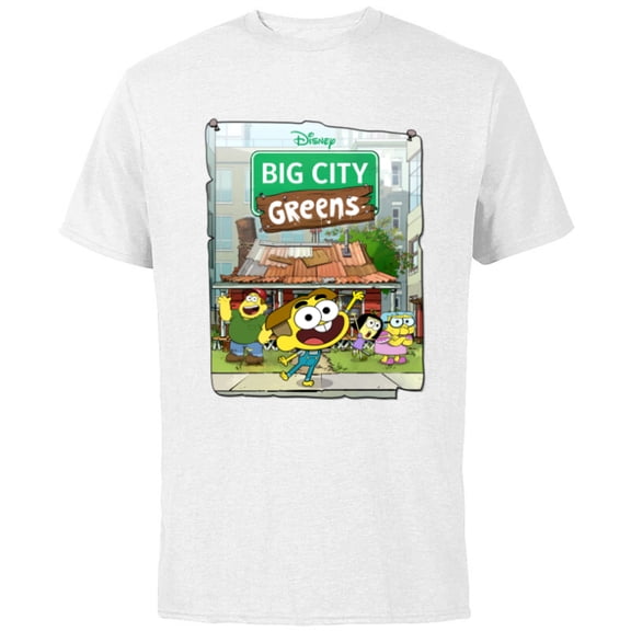 Disney Big City Greens Poster Cricket and Family - Short Sleeve Cotton T-Shirt for Adults -Customized-White