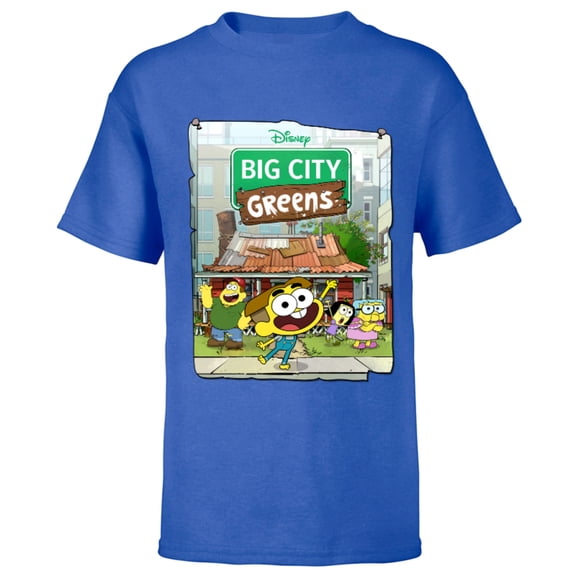 Disney Big City Greens Poster Cricket and Family - Short Sleeve T-Shirt for Kids -Customized-Royal