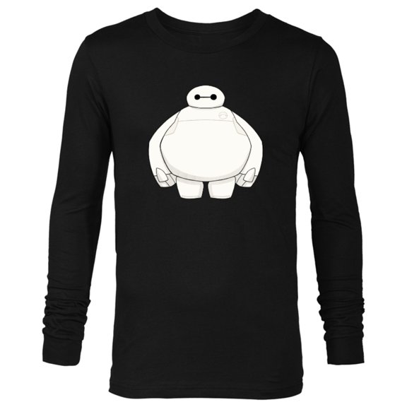 Disney Big Hero 6 Baymax Healthcare Robot T-Shirt - Long Sleeve T-Shirt for Men - Customized-Black