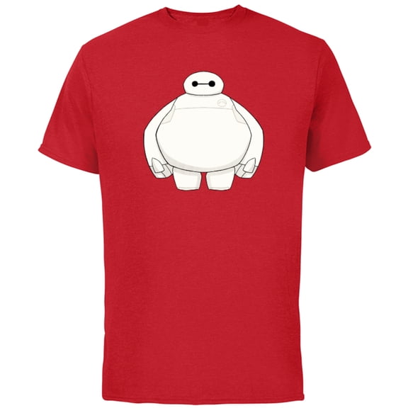 Disney Big Hero 6 Baymax Healthcare Robot T-Shirt - Short Sleeve Cotton T-Shirt for Adults - Customized-Red