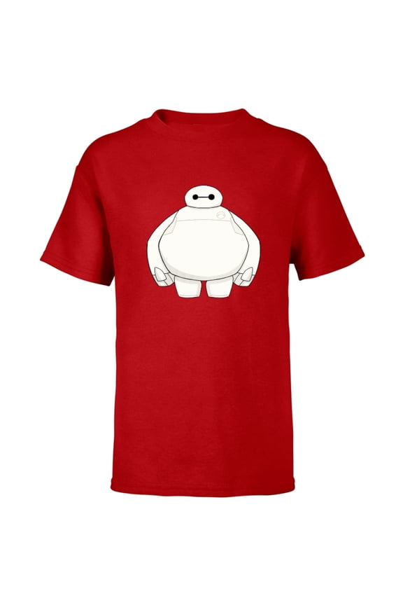 Big Hero 6 Baymax Healthcare Robot T-Shirt - Short Sleeve T-Shirt for Kids - Customized-Red