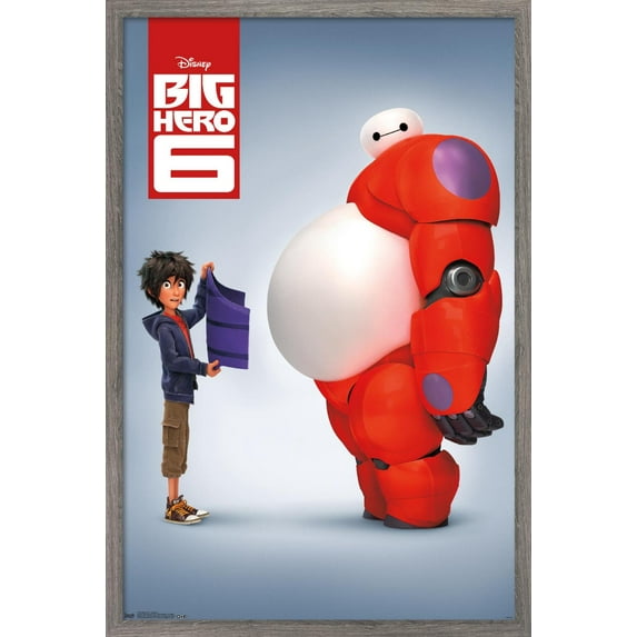 Disney Big Hero 6 - Baymax Wall Poster, 14.725" x 22.375", Framed