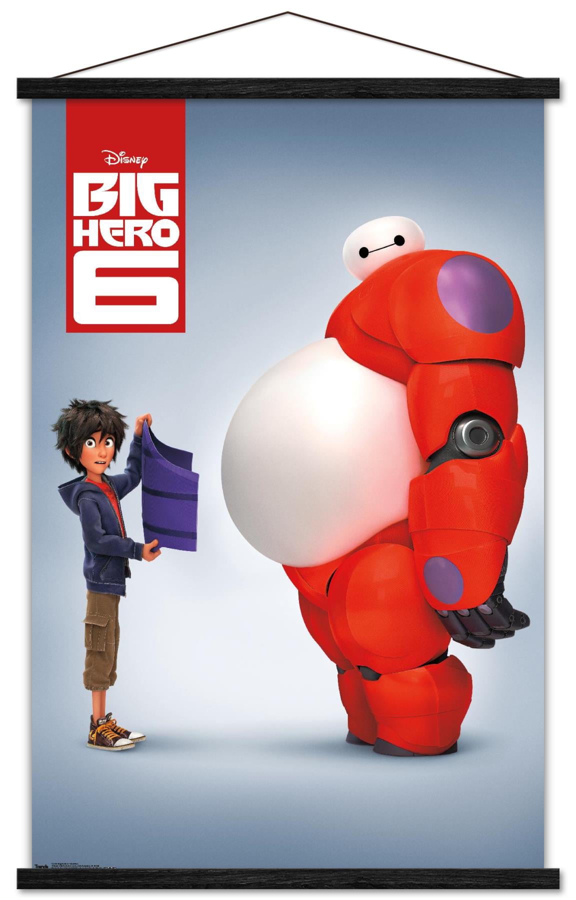 Disney Big Hero 6 - Baymax Wall Poster with Wooden Magnetic Frame, 22.375" x 34"