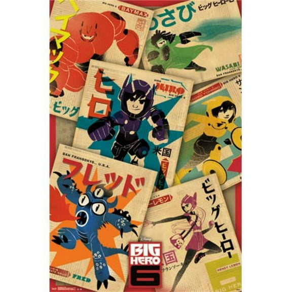Disney Big Hero 6 - Collage Poster Print