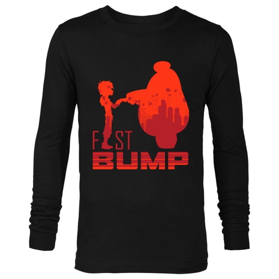 Disney Big Hero 6 Hiro and Baymax Fist Bump Friends T-Shirt - Long Sleeve T-Shirt for Men - Customized-Black