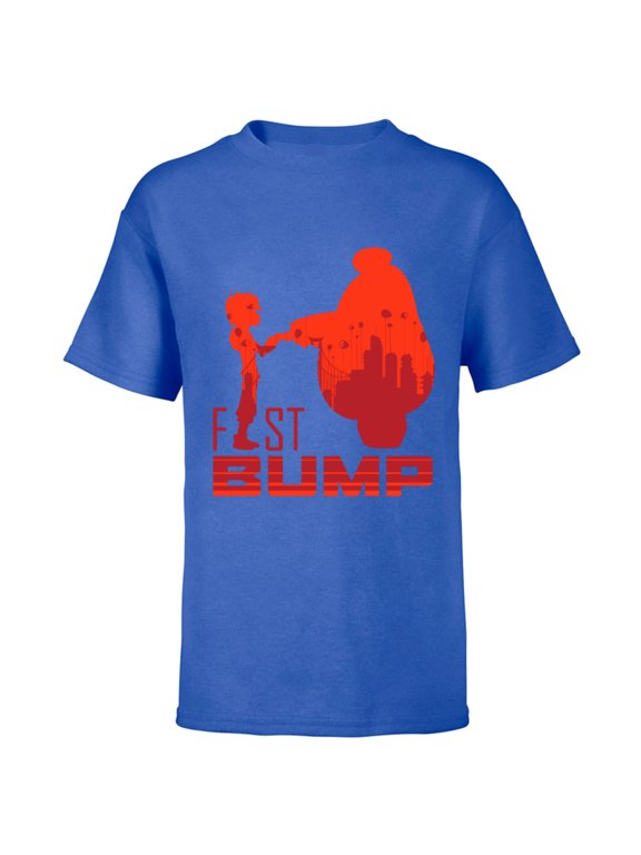 Big Hero 6 Hiro and Baymax Fist Bump Friends T-Shirt - Short Sleeve T-Shirt for Kids - Customized-Royal