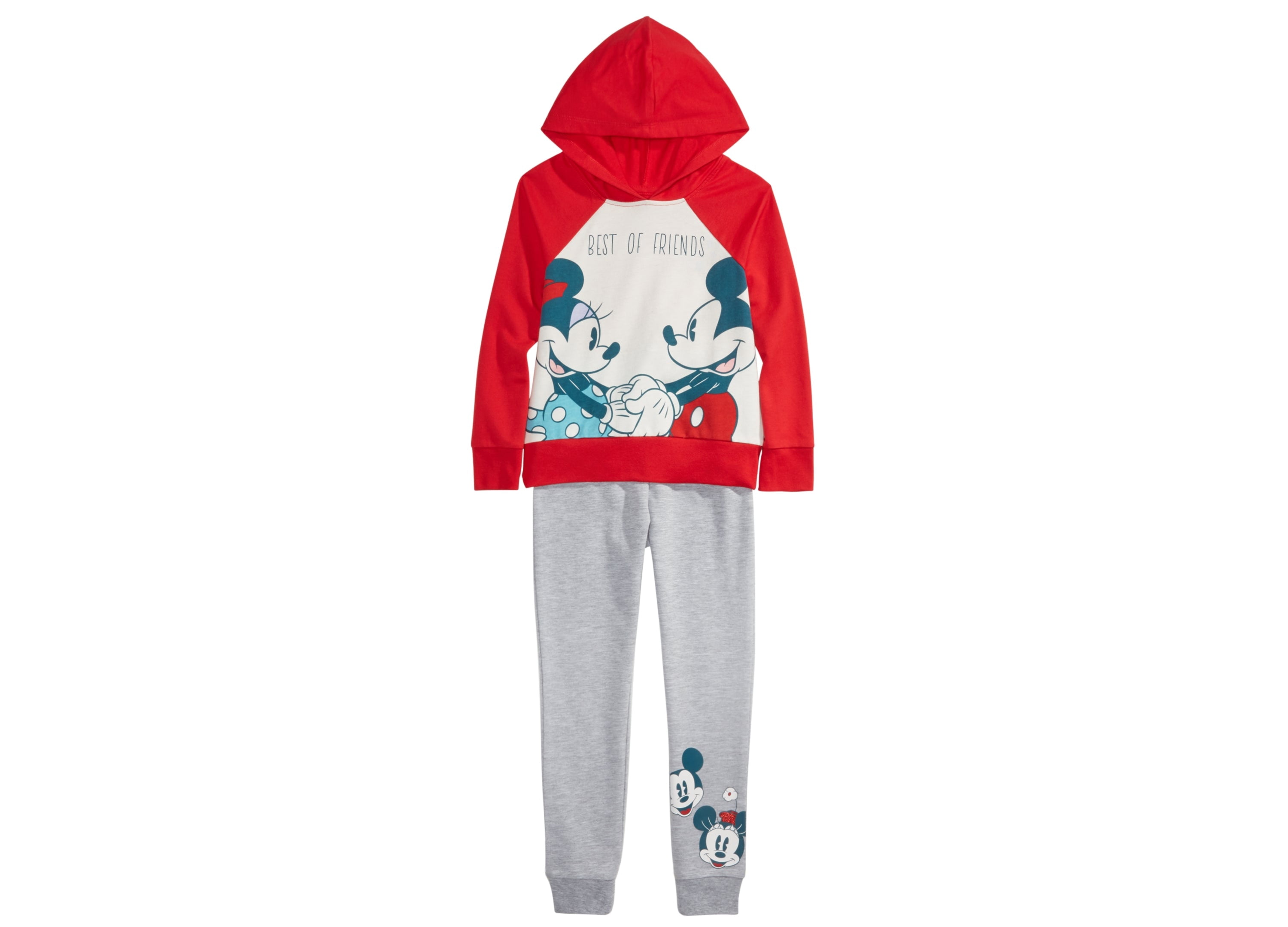 Toddler Disney Friends Piping Trim Sweatshirt and Jogger Pants Set (1-7y) - 5 Colors