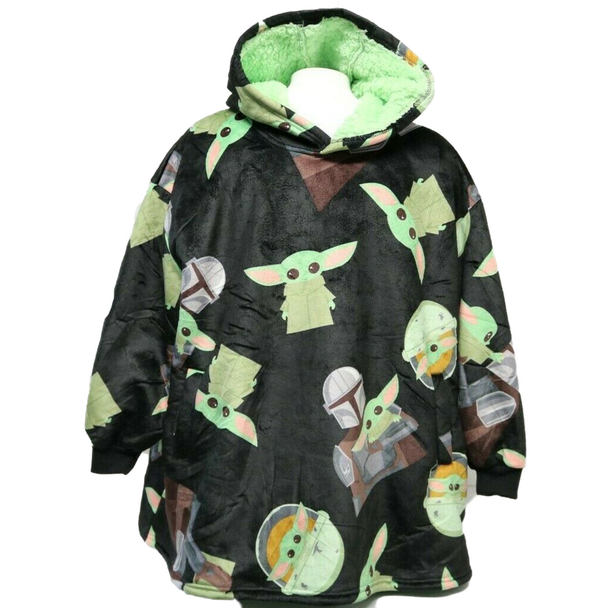 Disney Big Kid Star Wars Oversized Hoodie,Black/Green,4-10 - Walmart.com