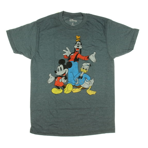 Disney Big Three Trio Mickey Mouse Donald Duck Goofy T-shirt (Large)