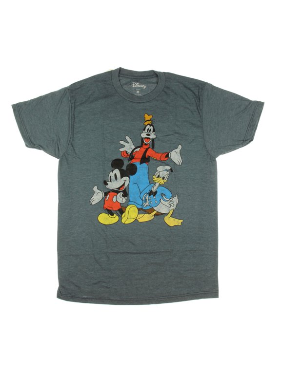 Disney Big Three Trio Mickey Mouse Donald Duck Goofy T-shirt (Medium)