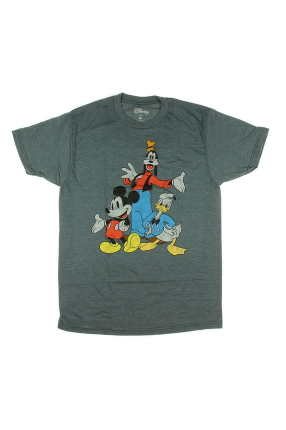 Disney Big Three Trio Mickey Mouse Donald Duck Goofy T-shirt (Medium)