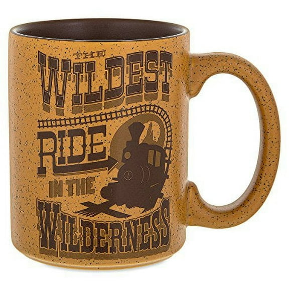 Disney Big Thunder Mountain Railroad 15 oz Ceramic Coffee Mug, Rustic Brown