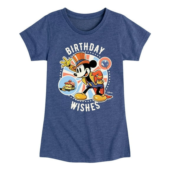 Disney - Birthday - Ring Master Mickey Birthday Wishes - Toddler & Youth Girls Short Sleeve T-Shirt