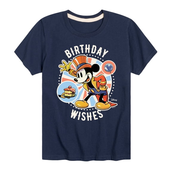 Disney - Birthday - Ring Master Mickey Birthday Wishes - Youth Short Sleeve T-Shirt