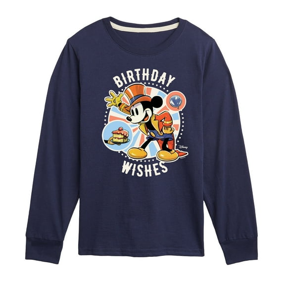 Disney - Birthday - Ring Master Mickey Birthday Wishes - Youth Long Sleeve T-Shirt
