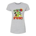 thumbnail image 1 of Disney - Birthday - Ring Master Mickey & Donald Fun - Juniors Fitted Graphic T-Shirt, 1 of 5