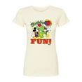 thumbnail image 1 of Disney - Birthday - Ring Master Mickey & Donald Fun - Juniors Fitted Graphic T-Shirt, 1 of 5