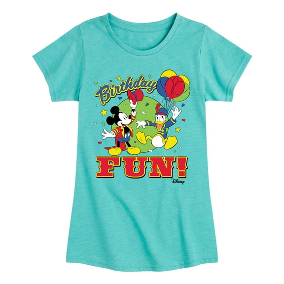Disney - Birthday - Ring Master Mickey & Donald Fun - Toddler & Youth Girls Short Sleeve T-Shirt