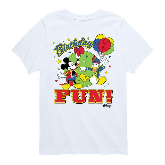 Disney - Birthday - Ring Master Mickey & Donald Fun - Toddler & Youth Short Sleeve Graphic T-Shirt